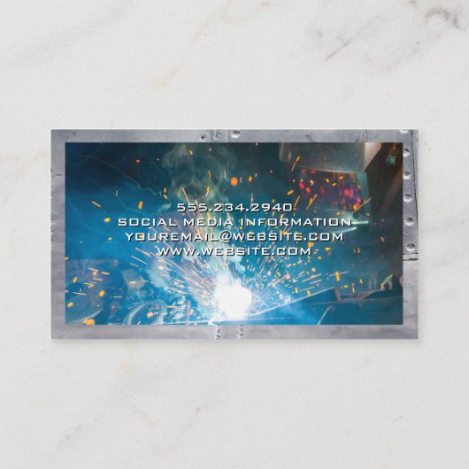 工場溶接機の製作 名刺 (裏面)