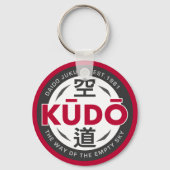 工夫 – シンプルな日本の武道エンブレム キーホルダー (正面)