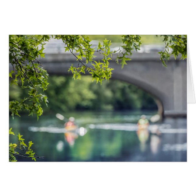 工廠の通り橋、チャールズ川のカード (正面横)