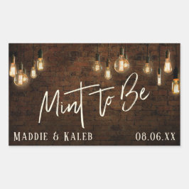 工業レンガ ヴィンテージ エジソン ライト ミントトゥビー 長方形シール