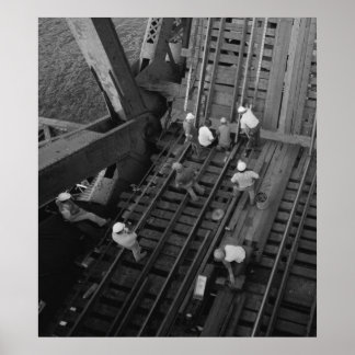 工業写真 – 鉄道橋労働者 ポスター