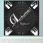 工業技術者デコ・フレア キャンバスプリント (インサイチュ (ウッドフロア))