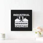 工業技術者 スクエア壁時計 (ホーム)