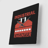 工業技術者 スクエア壁時計 (傾斜)