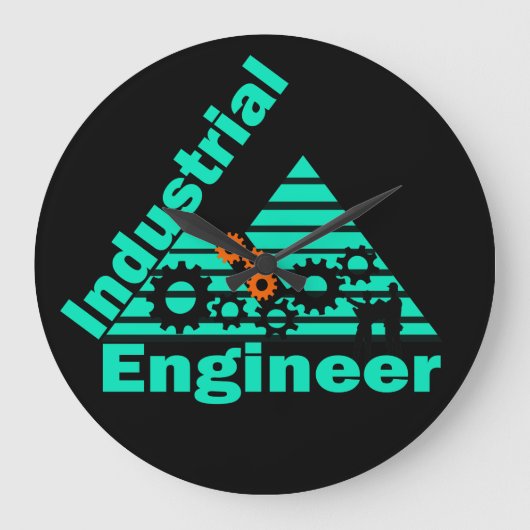 工業技術者 ラージ壁時計 (正面)