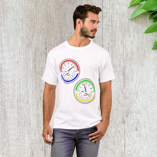 工業用ガス圧力および温度計 Tシャツ