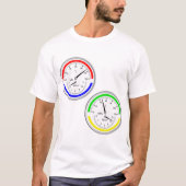 工業用ガス圧力および温度計 Tシャツ (正面)