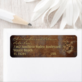 工業用グランジスチームパンクのタコ茶カスタム ラベル