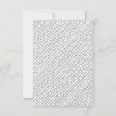 工業用グリッドミニマルモダンリストジオメトリック サンキューカード (裏面)