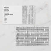 工業用グリッド – 白黒ジオメトモダンリ 名刺 (正面/裏面)