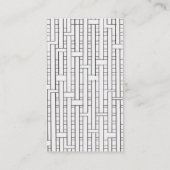 工業用グリッド – 白黒ジオメトモダンリ 名刺 (裏面)