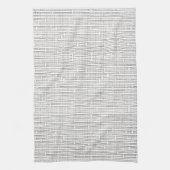 工業用グリッド – 白黒ミニマルモダンリスト キッチンタオル (縦)