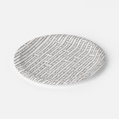 工業用グリッド – 白黒ミニマルモダンリスト ペーパープレート (アングル)