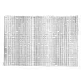 工業用グリッド – 白黒ミニマルモダンリスト 枕カバー (裏面)