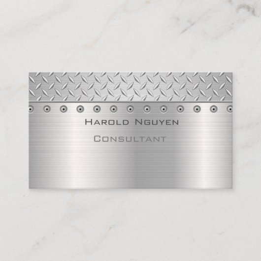 工業用グリップ金属ステンレス鋼 名刺 (正面)