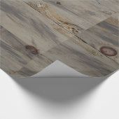 工業用グレーブラウン素朴ウッド結婚誕生日 ラッピングペーパー (角)