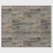 工業用グレーブラウン素朴ウッド結婚誕生日 ラッピングペーパー (フラット)