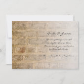 工業用シックなレンガのフェードウェディング日付を保存 招待状 (正面)