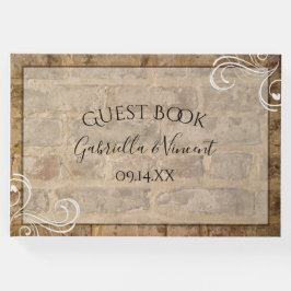 工業用シックなレンガ結婚ズ ゲストブック