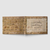 工業用シックなレンガ結婚ズ ゲストブック (全面)