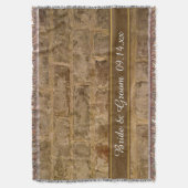 工業用シックなレンガ結婚ズ スローブランケット (正面縦)