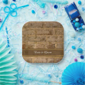 工業用シックなレンガ結婚ズ ペーパープレート (パーティー)