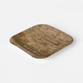 工業用シックなレンガ結婚ズ ペーパープレート (傾斜あり)