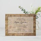 工業用シック結婚レンガのリハーサル 招待状 (スタンド正面)