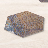 工業用スタイル茶色の青い灰色とフェイク銅 ペーパーコースター (アングル)