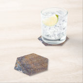 工業用スタイル茶色の青い灰色とフェイク銅 ペーパーコースター (インサイチュ)