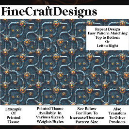 工業用スチームパンクパイプパターンBM2デコページ 薄葉紙
