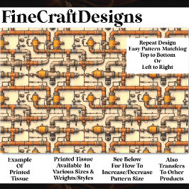 工業用スチームパンクパイプパターンBM6デコページ 薄葉紙