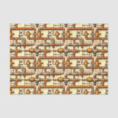 工業用スチームパンクパイプパターンBM6デコページ 薄葉紙 (正面)