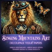 工業用スチームパンクリオンファンタジーデコページ 薄葉紙