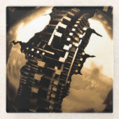 工業用スチームパンク ガラスコースター (正面)