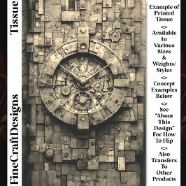 工業用セピアSteampunkクロックCZ1Sデコページ 薄葉紙