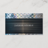 工業用ダイヤモンドプレート 男らし 名刺 (正面)