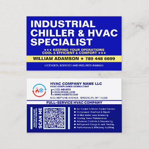 工業用チラーシステムの冷却サービス   HVAC 名刺