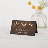 工業用ブリックエジソンライトカジュアルタイポグラフィ プレイスカード (裏面)