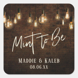 工業用ブリックヴィンテージエジソンライツミント スクエアシール