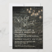 工業用ブリックヴィンテージライト得、我々結婚した 招待状 (正面)