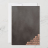 工業用ブリック及び石板ブライダルシャワー 招待状 (裏面)