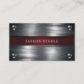 工業用メタルとブルゴーニュのアクセント 名刺 (正面)