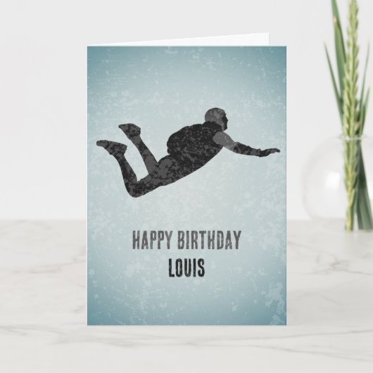 工業用メタルルックのスカイダイバーカスタムオス カード (正面)