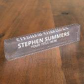 工業用メタルルックテクスチャ デスクネームプレート (側面)