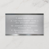 工業用メッシュストライプ金属ステンレス鋼 名刺 (裏面)