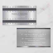工業用メッシュストライプ金属ステンレス鋼 名刺 (正面/裏面)