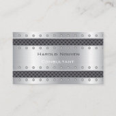 工業用メッシュストライプ金属ステンレス鋼 名刺 (正面)