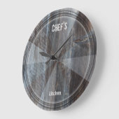 工業用モダン木材切削盤壁時計 ラージ壁時計 (傾斜)