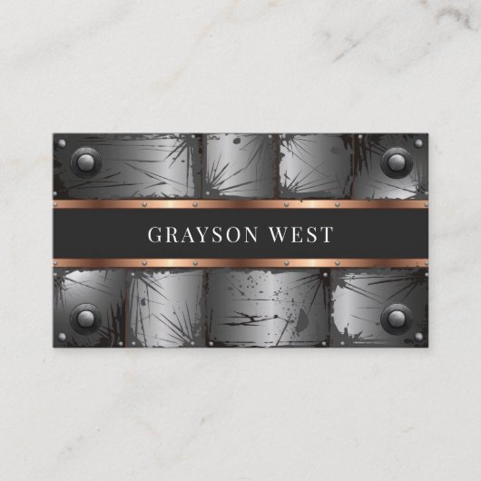 工業用リベット金属と銅 名刺 (正面)